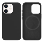 LindeCovers iPhone 12 Mini Silikonecover - MagSafe Kompatibel 15 Charcoal Gray Black