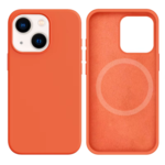 LindeCovers iPhone 13 Mini Silikonecover - MagSafe Kompatibel 2 Apricot Orange