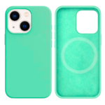 LindeCovers iPhone 13 Mini Silikonecover - MagSafe Kompatibel 50 Rehmannia Green