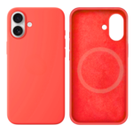 LindeCovers iPhone 16 Silikonecover - MagSafe Kompatibel 65 Pink Orange