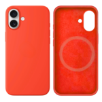 LindeCovers iPhone 16 Silikonecover - MagSafe Kompatibel 13 Orange