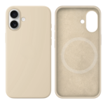 LindeCovers iPhone 16 Silikonecover - MagSafe Kompatibel 11 Antique White