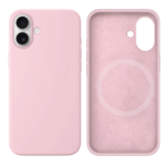 LindeCovers iPhone 16 Silikonecover - MagSafe Kompatibel 75 Gray Pink