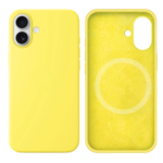 LindeCovers iPhone 16 Silikonecover - MagSafe Kompatibel 37 Lemon Yellow