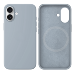 LindeCovers iPhone 16 Silikonecover - MagSafe Kompatibel 26 Blue Gray