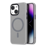 LindeCovers iPhone 15 Transparent Cover - MagSafe Kompatibel 04 Gray
