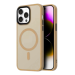 LindeCovers iPhone 15 Pro Max Transparent Cover - MagSafe Kompatibel 01 Dessert Gold