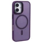 LindeCovers iPhone 16 Transparent Cover - MagSafe Kompatibel 06 Dark Purple
