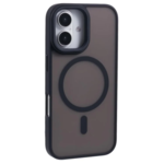 LindeCovers iPhone 16 Transparent Cover - MagSafe Kompatibel 08 Black