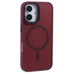 LindeCovers iPhone 16 Plus Transparent Cover - MagSafe Kompatibel 10 Plum Red