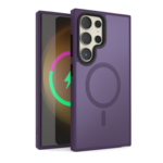 LindeCovers Samsung Galaxy S24 Ultra Transparent Cover – MagSafe Kompatibel 02 Dark Purple