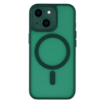 LindeCovers iPhone 15 Premium Transparent Cover - MagSafe Kompatibel 09 Alpine Green
