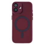 LindeCovers iPhone 16 Premium Transparent Cover - MagSafe Kompatibel 10 Plum Red
