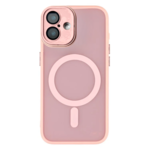 LindeCovers iPhone 16 Plus Premium Transparent Cover - MagSafe Kompatibel 02 Pink