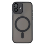 LindeCovers iPhone 16 Plus Premium Transparent Cover - MagSafe Kompatibel 08 Black