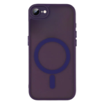 LindeCovers iPhone 16e Premium Transparent Cover - MagSafe Kompatibel 06 Dark Purple