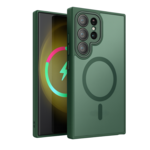 LindeCovers Samsung Galaxy S23 Ultra Premium Transparent Cover – MagSafe Kompatibel 03 Alpine Green