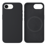 LindeCovers iPhone 16e Silikonecover - MagSafe Kompatibel 15 Charcoal Gray Black
