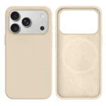 LindeCovers iPhone 17 Pro Silikonecover - MagSafe Kompatibel 11 Antique White