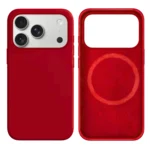 LindeCovers iPhone 17 Pro Silikonecover - MagSafe Kompatibel 33 Dark Red
