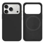 LindeCovers iPhone 17 Pro Silikonecover - MagSafe Kompatibel 15 Charcoal Gray Black