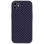 LindeCovers iPhone 12 Carbon Cover 05 Dark Purple
