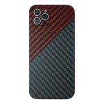 LindeCovers iPhone 12 Pro Max Carbon Cover 03 Red/Black