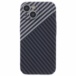 LindeCovers iPhone 15 Carbon Cover 02 White/Black