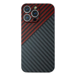 LindeCovers iPhone 15 Pro Max Carbon Cover 03 Red/Black