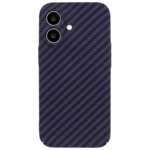 LindeCovers iPhone 16 Plus Carbon Cover 05 Dark Purple