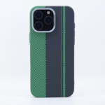 LindeCovers iPhone 15 Pro Max Carbon Cover - MagSafe Kompatibel 02 Green/Black