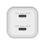Goobay 2-ports USB-C GaN Oplader - 35W PD