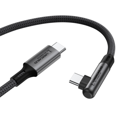 LindeCables USB-C 3.0 60W Premium kabel 90° - 1 m LindeCables USB-C 3.0 60W Premium kabel 90° - 1 m