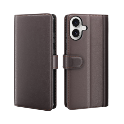 LindeCovers iPhone 16 – Ægte Læder Flip Cover m. Flap