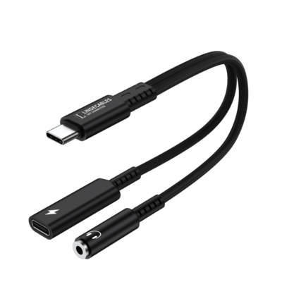 LindeCables 2-i-1 USB-C Adapter til 3.5 mm AUX